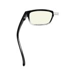 (Must Buy Both Eye) Black Clear-Left Eye +4.00 Computer Blue Light Blocking Reading Glasses with Different Strength for Each Eye