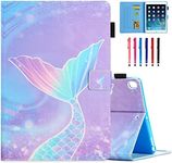 MOKASE Case for iPad 9th Generation 10.2 inch 2021, for iPad 8th 7th Generation 2020 2019 Case, Smart Sleep Wake Case with Stand Protective Cover for iPad 10.2 inch, Mermaid