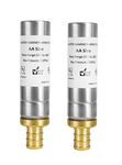 2-Pack EFIELD MH-111 1/2-Inch Straight Pex Barb Crimp Connection F1807 Stainless Steel Water Hammer Arrestor For Potable Water Plumbing Application