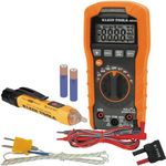 Klein Tools 80130 Multimeter Tester Kit, Digital Multimeter Auto-Range 600V and Non-Contact Voltage Detector Pen, 50V to 1000V AC, 2-Piece