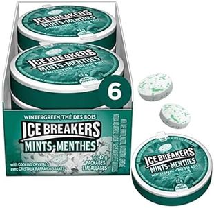 ICE BREAKERS Wintergreen Mints, Mint Candy, Candy Bulk Box to Share, Candy Bulk Box, 42g (6 Count)
