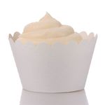 Dress My Cupcake Standard White Cupcake Wrappers, Set of 100