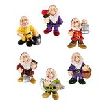 6 Pcs Mini Gnome Statue Miniature Fairy Garden Gnomes Fairy Resin Outdoor Statues for Table and Garden Ornaments Outdoor