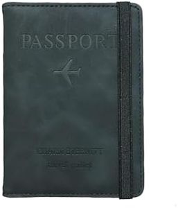 DURGOM ®️ Cartera Pasaporte protección RFID Muy útil para Viajar | Funda Pasaporte de Cuero con Alta Resistencia