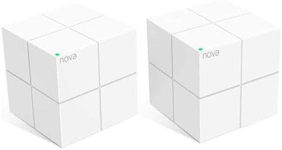 Tenda Nova MW6 Mesh WiFi System - Whole Home WiFi Mesh - 4000 sq.ft Coverage - Dual-Band AC1200 - Gigabit Ports - Easy Setup - Replaces Router & Extender - Works with Alexa - 2-Pack