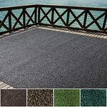 iCustomRug Indoor/Outdoor Turf Rugs and Runners in Black and Grey 6'X9' Low Pile Artificial Grass with Bound Pre-Finished Edges - Available in Many Other Sizes and Widths
