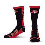 For Bare Feet MVP Crew Sock NFL Large