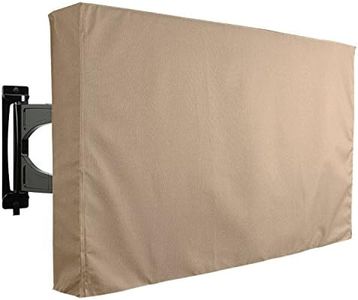 KHOMO GEAR Outdoor TV Cover Brown- Universal Weatherproof Protector for 65-70 Inch TV - Fits Most Mounts & Brackets