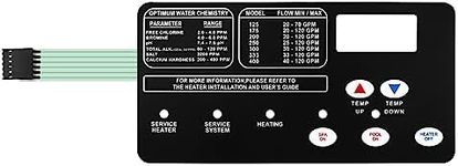 JIOTAR 42002-0029Z Pool Heater Switch Membrane Pad for Pentair Mastertemp and Starite Pool Heate Replacement MasterTemp Pool and Spa Heater Electrical System
