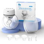 Bellababy Breast Pump,Portable Wireless Wearable Rechargeable Hands Free Breast Pump Electric with 4 Modes & 6 Levels (White-24mm)