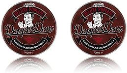 Dapper Dan Deluxe Pomade, Medium Hold Medium Shine, Citrus & Vanilla Fragrance, 2 x 100ml