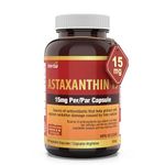 Herba Astaxanthin Supplement 15mg – 60 Vegetable Capsules | Made with Non-GMO Micro-algae | Source of Antioxidant | Made and Third Party Tested in Canada