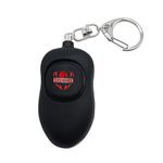 Fightsense Personal Alarm Keychain with Snap Hook, 130dB Siren Safety Alarm for Women LED Light (300m Audible) (Black)