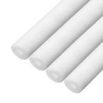 sourcing map 8pcs Pipe Insulation Foam Tube Pipe Lagging 10mm(3/8 Inch) ID 30mm OD 3ft Freeze Protection for Copper Pipe, White