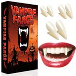 Vampire Teeth Fangs Kids Adult: Vampire Fangs Halloween Make Up Fangs Vampire Makeup Cosplay Accessories Women Men Realistic Werewolf Fangs Teeth with Adhesive, 3 Pcs Fake Vampire Teeth Fake Fangs