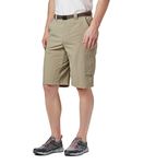 Columbia Men’s Hiking Cargo Shorts, SILVER RIDGE CARGO SHORT, Nylon, Tusk, Size: 34, AM4084