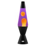 Blob Lamps Liquid Motion Lamp Vintage Orange Wax Purple Liquid Matt Black Metal Base & Cap 14.5” Magma Lamp Mood Light
