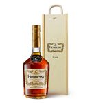 Personalised Hennessy Very Special Cognac in Wooden Gift Box - 70cl - Gifts For Him, For Her, Christmas, Birthday's, Father's Day, Mother's Day, Mum Dad Colleague Valentines