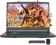 MSI Thin 15.6" FHD IPS 144Hz Gaming Laptop, Intel i5-13420H, NVIDIA GeForce RTX 3050, 32GB RAM, 2TB PCIe SSD, Keyboard Backlit, Wi-Fi 6E, HD Webcam, Windows 11, Gray, 512GB Docking Station Set