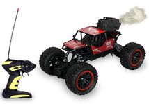 Remote Control Rock Crawler Mist Smoke Spray Function, High Speed 1:18 RC Car Toys for Boys 2WD Off Road Vehicle Toy Cars for Kids Monster Truck Rock Climbing Car Toy (Fog Rock Crawler Red)