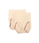 Bali Women's Shapewear Shaping Brief Ultra Control 2-Pack, Soft Taupe, X-Large