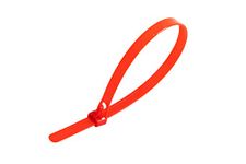 Gocableties 100 Pack of 250mm x 7.6mm Reusable Cable Ties, Heavy Duty Red Releasable Cable Ties, 10" Premium Tie Wraps, Strong Nylon Zip Ties