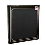 Arpan Extra-Large 32x26cm Self Adhesive Photo Album 24/Sheets 48/Sides Leather Look Padded Cover Post Bound- Black