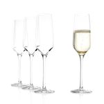 Stölzle Lausitz Set of 4 Glass Champagne Flutes (EXPERIENCE). Dishwasher Safe, Lead-Free Crystal Champagne Glasses (6.5Fl oz). Break-Resistant Mimosa Glasses, Mimosa Flutes - Genuine Stölzle Glassware