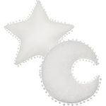 2 Pieces Star Pillow Moon Shaped Pi