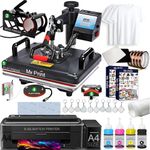 MY PRINT Complete Sublimation Printing Business Setup Kit for Startup Business | T-Shirt & Mug Printing Machine Combo with 5 in 1 Heat Press, Sublimation Printer, Ink, Paper & Sample Products