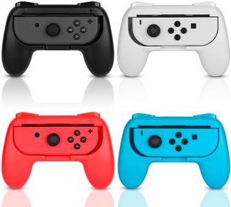 JoyHood Hand Grips for Switch/Switch OLED, Ergonomic Hand Grip Controller Handle Compatible with Joy Con and Switch OLED Model 2021 (4 Pack)