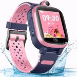 4G GPS Smartwatch for Kids Worldwide Real time Tracking Anti-Lost Kid GPS Tracker Waterproof Video Phone Call Touch Screen Pedometer Voice Massage Camera SOS Emergency Alarm Watch for Boys Girls Gift