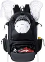 GoHimal Lacrosse Bag Extra Large Lacrosse Backpack with Tow Stick Holder (Black)
