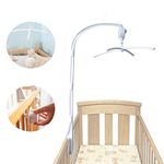 HINATAA 88cm Baby Crib Mobile Bed Bell Holder Arm Bracket with Wind-up/Auto Music Box and Extended Holder Bracket for Girl & Boy- Without Toys