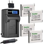 Kastar 4-Pack D-Li92 Battery and LCD AC Charger Compatible with Pentax Optio I-10, Optio RZ10, Optio RZ18, Megazoom X70, Optio WG-1, Optio WG-1 GPS, Optio WG-2, Optio WG-2 GPS Digital Cameras