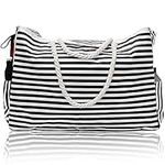 Large Beach Bag for Women, Large Waterproof and Sandproof Beach Tote Bag with Top Magnet Clasp