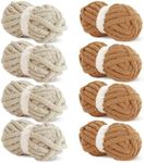 HOMBYS 8 Pack Assorted Chunky Yarn 