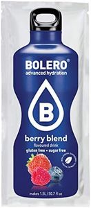 Bolero- Sugar Free Drink Mix Packets Berry Blend Fruit Flavors | Powdered Flavored Water Packets | 12 Large Sachet On The Go Packets