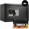 Trovelix Safe Box for Home (0.4 Cubic Feet) With Fireproof Bag and Light, Keypad and Key Lock, Money and Cash Saving, Personal Use