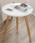 DDS Dream Decor Shoppee Foldable Round Shaped Side Table/Tea Coffee Breakfast Table (Engineered Wood ,White)