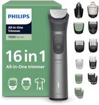 Philips Multigroom 7000 Series All-in-One 16-Piece Trimmer - Shaver and Clipper for Beard, Nose, Hair, and Body, Self-Sharpening Full Metal Blades, 21 Length Settings (0.5-16 mm), Model MG7931/15
