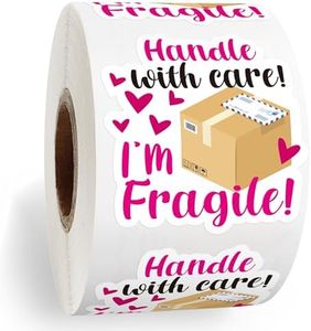 500pcs I'm Fragile Handle with Care Stickers,Do not Bend Stickers,Cute Fragile Stickers for Shipping,Handmade Stickers,Mail Envelopes Stickers Roll