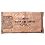 Disposable Large Nappy Bags | Sacks Incontinence Rose Scented Easy Tie Handles - 900Pcs