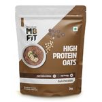 MuscleBlaze Fit High Protein Oats (Dark Chocolate, 2kg) | 22g Protein | Breakfast Cereals for Weight Management