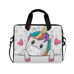 ALAZA Laptop Bag, Cute Unicorn With Heart Stars Computer Sleeve Case Laptop Handbags Briefcase with Strap and Handle for Boys Girls Women Men 14 15 15.6 Inch