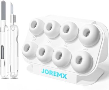 4 Pairs Silicone Replacement Ear Tips for AirPods Pro (2019) & AirPods Pro 2 (2022) with Cleaning Pen,Noise Reduction Holewith & Built-in dust Guard Screen, USB-C (2023) (XS/S/M/L-White)