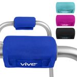 Vive Crutches Handle Pads - Hand Grips for Walkers, Zimmers - Crutch Padded Covers - Soft Cushion Padding Medical for Folding Rolling Wheelchair, Rollator Handle, Senior, Elderly Grippers (Blue)