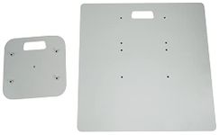 Rockville Top+Bottom Black Totem Plates for RTP33-TV (Turn Your Stand White)