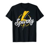 Sparky Electrician Funny Lineman Dad Retro Vintage Gifts Men T-Shirt