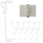 Amazing Drapery Hardware Valance Clips Horizontal (12 Pack) - 3.25 inch Clear Valance Brackets for Blinds, Window Shades Replacement Blind Clips